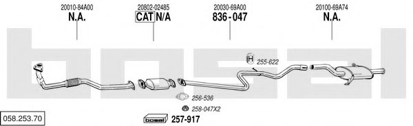 BOSAL 058.253.70 Exhaust System